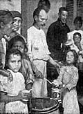 Cuban Reconcentrados receive food